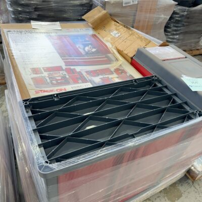 PALLET OF ASSORTED PLASTIC GARAGE STORAGE UNITS, SOLD AS IS