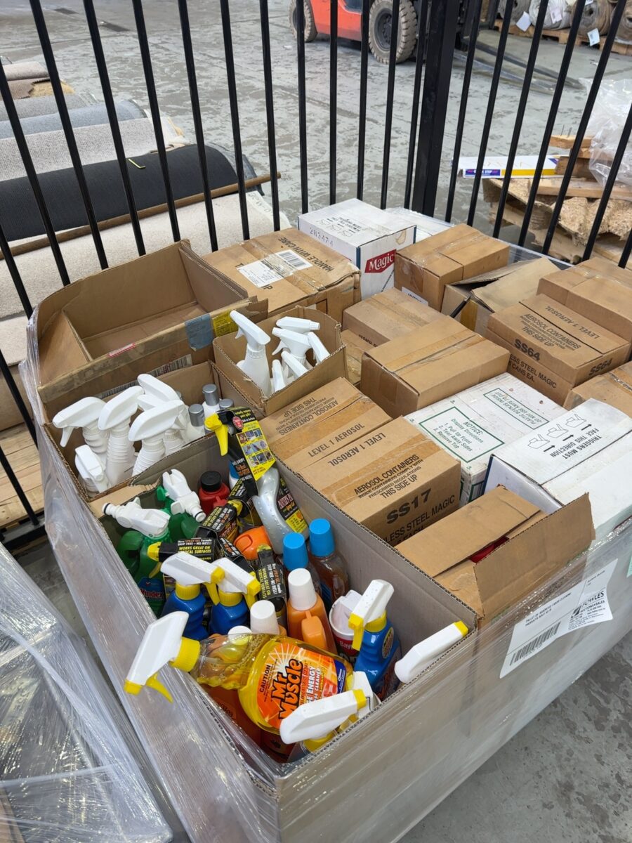 PALLET OF ASSORTED LIQUID CLEANING PRODUCTS SOLD AS IS