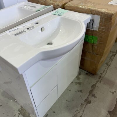 NEW 800MM VANITY WITH DRAWER LEFT HAND SIDE, CERAMIC TOP VPB800-158
