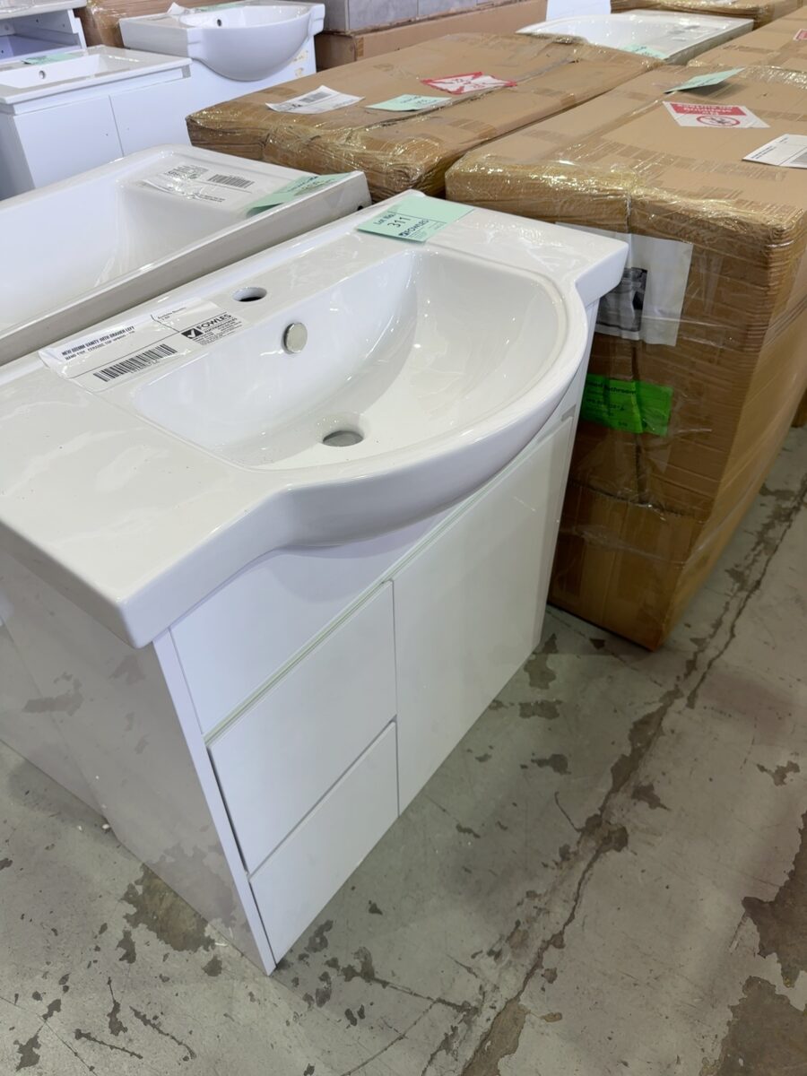 NEW 800MM VANITY WITH DRAWER LEFT HAND SIDE, CERAMIC TOP VPB800-158