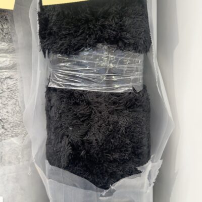 NEW NOAH SHAGGY RUG 200CM X 290CM RRP9 - BLACK