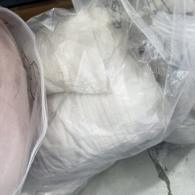 EX STAGING - WHITE DOONA SET, SOLD AS IS