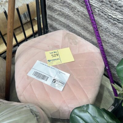 EX STAGING, PINK FOOTSTOOL, SOLD AS IS