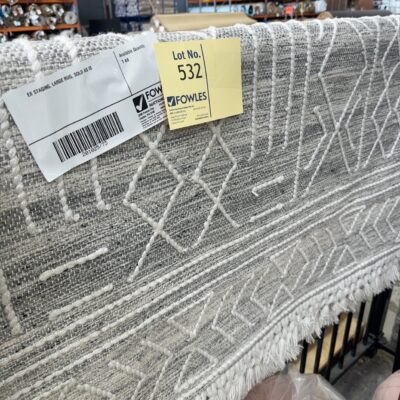 EX STAGING, LARGE RUG, SOLD AS IS