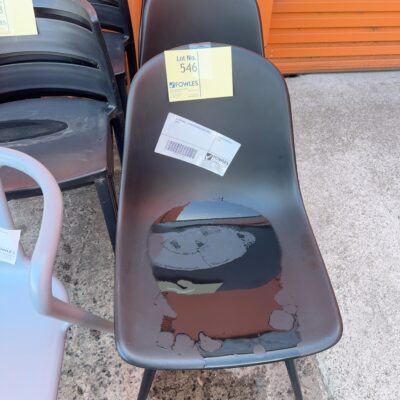 EX STAGING - BLACK OUTDOOR CHAIR SOLD AS IS