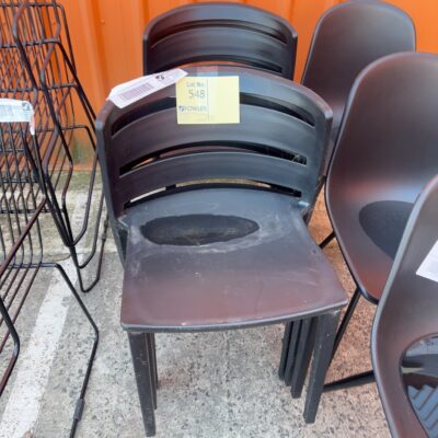 EX STAGING - BLACK OUTDOOR CHAIR SOLD AS IS