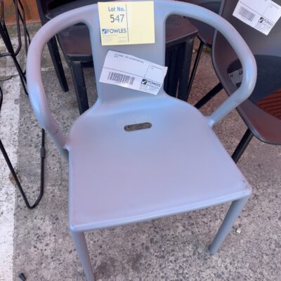 EX STAGING - GREY OUTDOOR CHAIR SOLD AS IS