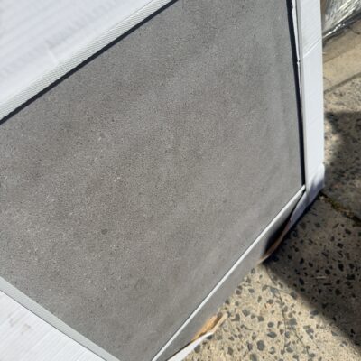 PALLET OF GREY CONCRETE LOOK PORCELAIN PAVERS, 600MM X 600MM X 20MM, ANTI SLIP FINISH, NON-POROUS, STAIN RESISTANT, (40CTNS - 2 PER BOX)