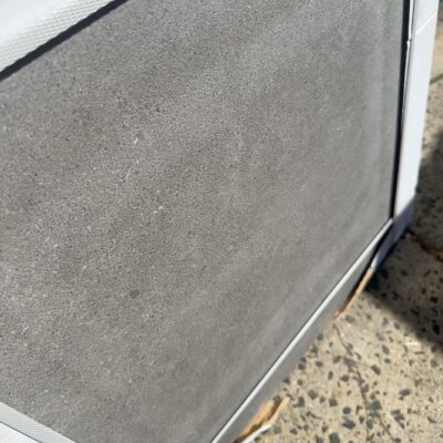 PALLET OF GREY CONCRETE LOOK PORCELAIN PAVERS, 600MM X 600MM X 20MM, ANTI SLIP FINISH, NON-POROUS, STAIN RESISTANT, (40CTNS - 2 PER BOX)