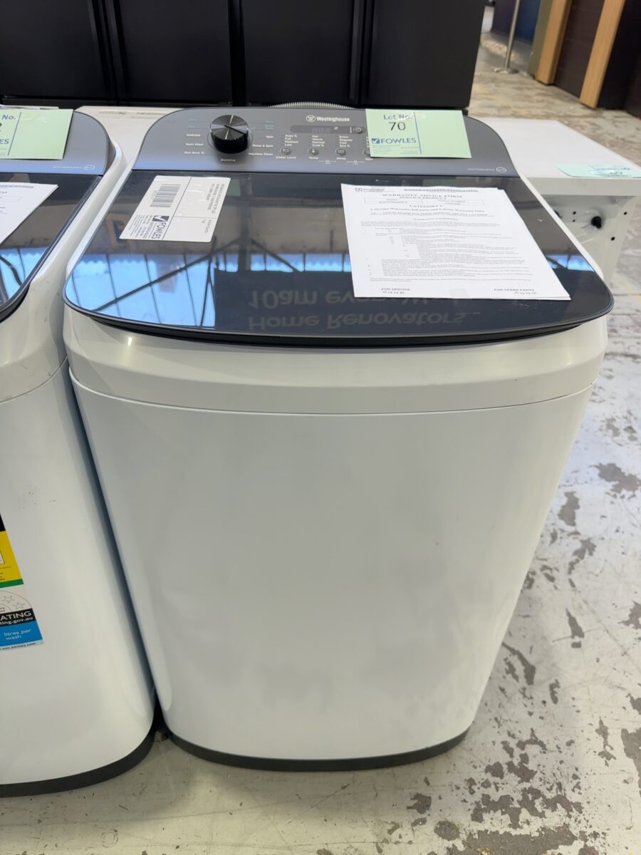 WESTINGHOUSE WWT7084J5WA 7KG TOP LOAD WASHING MACHINE, 12 WASH PROGRAMS, WITH 6 MONTH WARRANTY