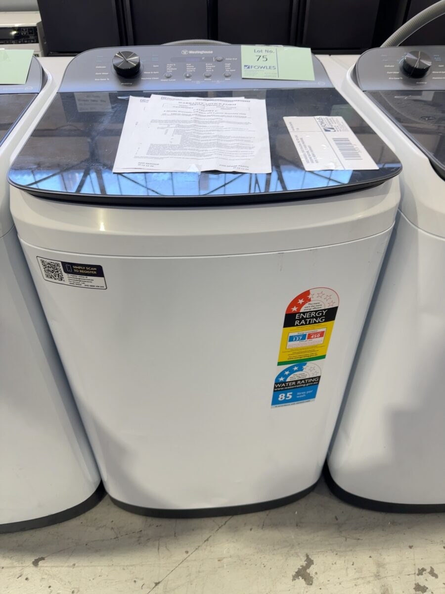 WESTINGHOUSE WWT7084J5WA 7KG TOP LOAD WASHING MACHINE, 12 WASH PROGRAMS, WITH 6 MONTH WARRANTY