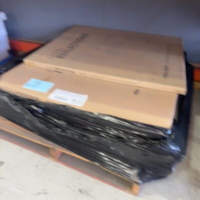 PALLET OF ASSORTED POLISHED EDGE BATHROOM MIRRORS, SOLD AS IS