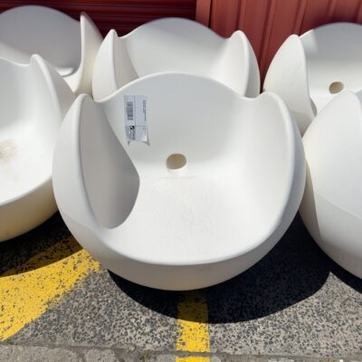 EX EVENT HIRE - BLOS ACRYLIC ROCKING CHAIR, WHITE, SOLD AS IS