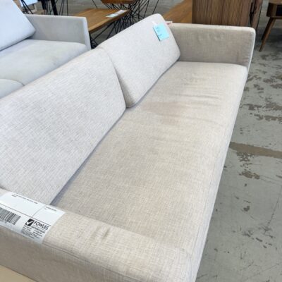 EX HIRE BEIGE COUCH, SOLD AS IS *SOME MARKS*