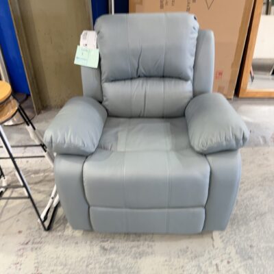 NEW TEAL PU ARMCHAIR, MANUAL RECLINER