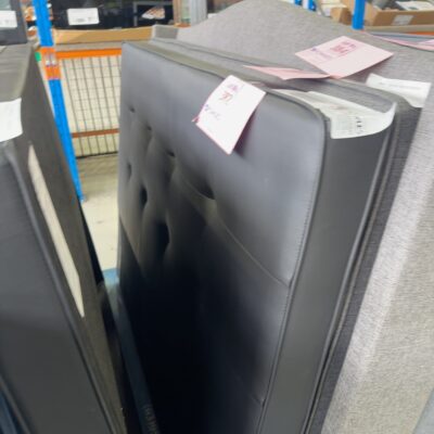 SAMPLE - BLACK PU QUEEN SIZE BEDHEAD ONLY, SOLD AS IS