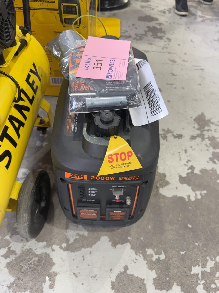 EX DISPLAY XTM 2000WATT DIGITAL INVERTER GENERATOR, SOLD AS IS, 3 MONTH WARRANTY