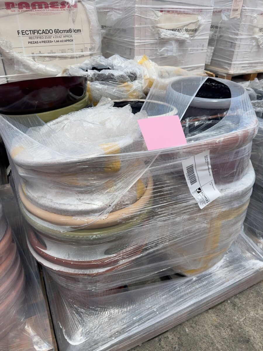PALLET OF ASSORTED GARDEN PLANT POTS SOLD AS IS #5