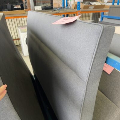 SAMPLE - NEW KENNEDY QUEEN SIZE HEADBOARD ONLY, SLATE, SOLD AS IS