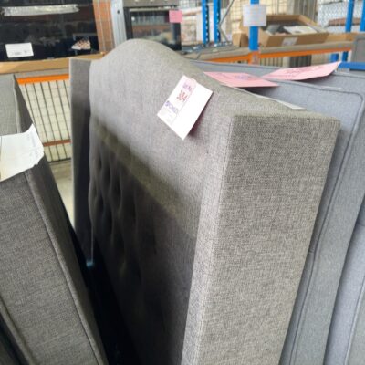 SAMPLE - NEW RIO QUEEN SIZE HEADBOARD ONLY, DARK GREY, SOLD AS IS