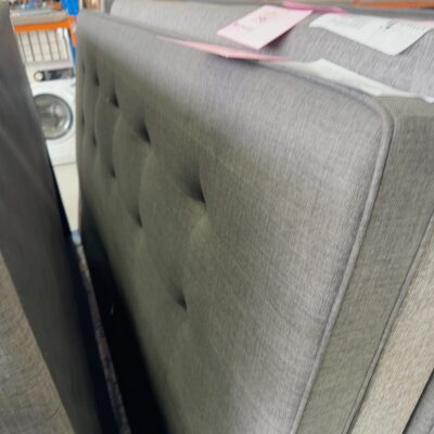 SAMPLE - DARK GREY KING SIZE BEDHEAD ONLY, SOLD AS IS