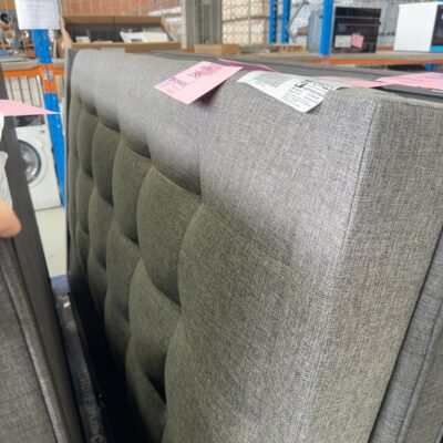 SAMPLE - DARK GREY KING SIZE BEDHEAD ONLY, SOLD AS IS
