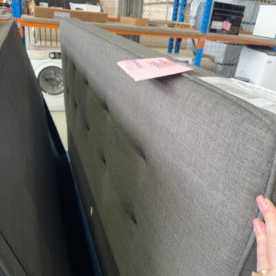 SAMPLE - DARK GREY KING SIZE BEDHEAD ONLY, SOLD AS IS