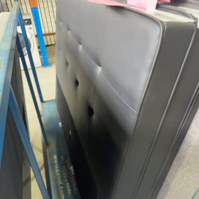 SAMPLE - BLACK PU QUEEN SIZE BEDHEAD ONLY, SOLD AS IS