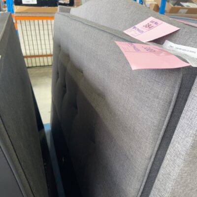 SAMPLE - DARK GREY QUEEN SIZE BEDHEAD ONLY, SOLD AS IS