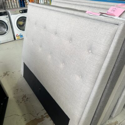 SAMPLE - LIGHT DARK GREY QUEEN SIZE BEDHEAD ONLY, SOLD AS IS