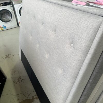 SAMPLE - LIGHT DARK GREY QUEEN SIZE BEDHEAD ONLY, SOLD AS IS