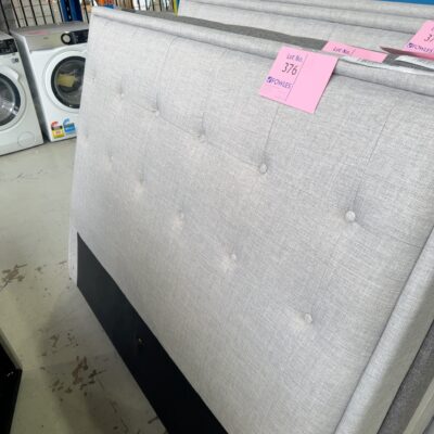 SAMPLE - LIGHT DARK GREY QUEEN SIZE BEDHEAD ONLY, SOLD AS IS