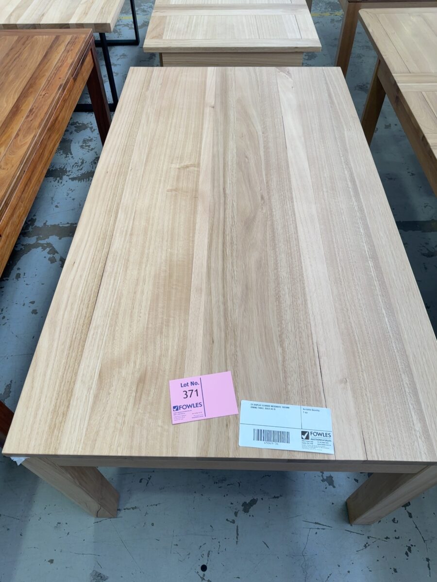 EX DISPLAY ELWOOD MESSMATE 1800MM DINING TABLE, SOLD AS IS