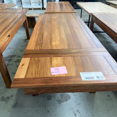 EX DISPLAY KALLISTA EXTENSION DINING TABLE 2050MM TO 3050MM, BLACKWOOD TIMBER, SOLD AS IS