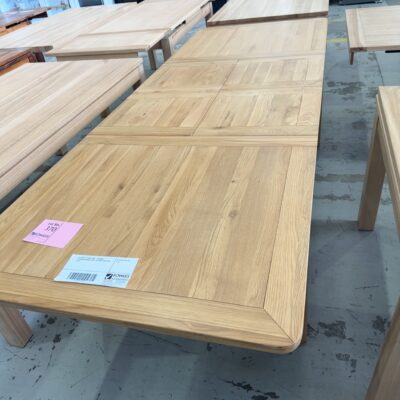 EX DISPLAY TAHOE 1800 - 2800MM EXTENSION DINING TABLE, NATURAL OAK SOLD AS IS