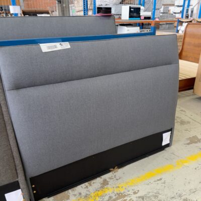 SAMPLE - NEW KENNEDY QUEEN SIZE HEADBOARD ONLY, SLATE, SOLD AS IS