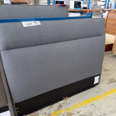 SAMPLE - NEW KENNEDY QUEEN SIZE HEADBOARD ONLY, SLATE, SOLD AS IS