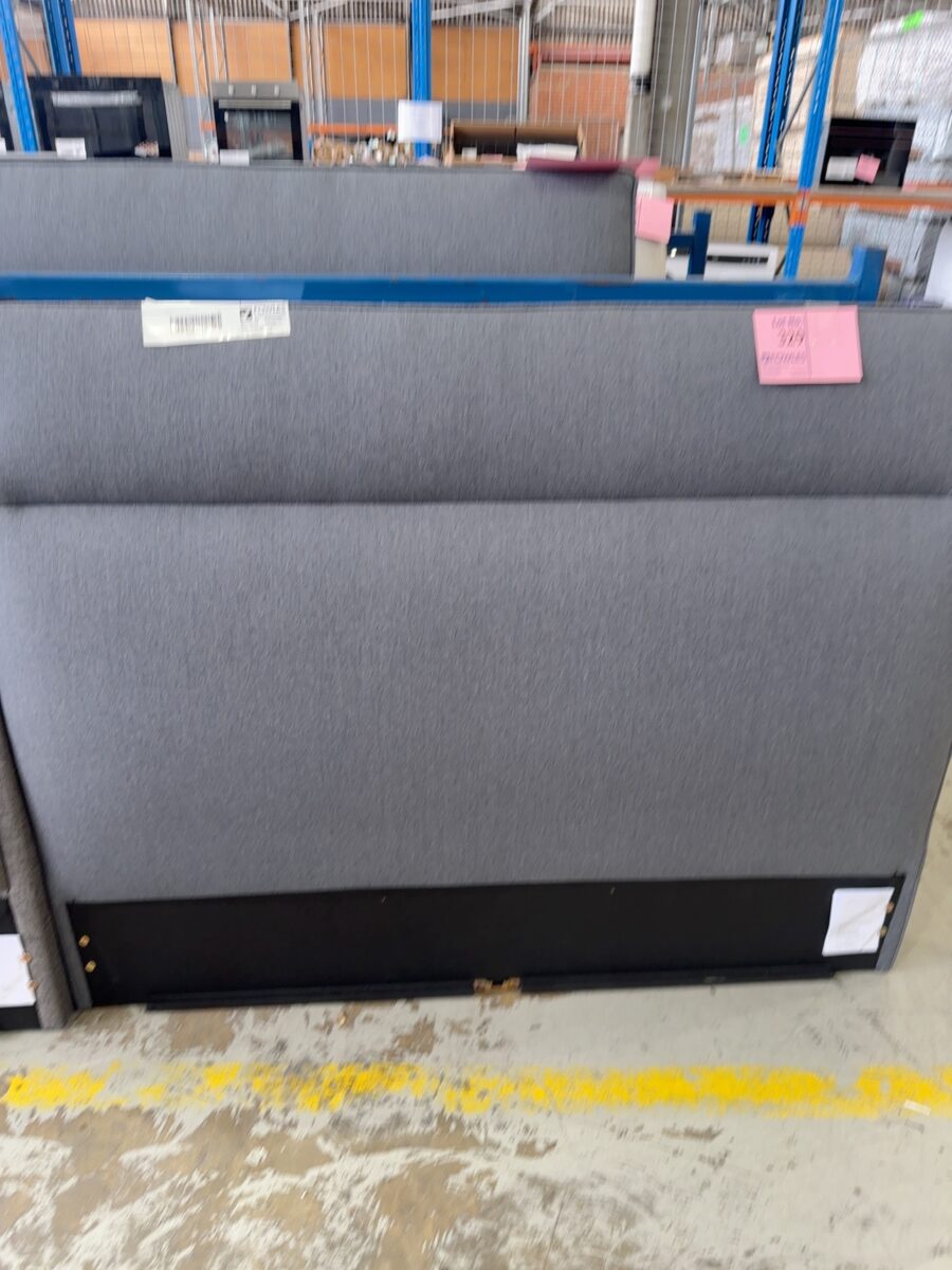 SAMPLE - NEW KENNEDY QUEEN SIZE HEADBOARD ONLY, SLATE, SOLD AS IS