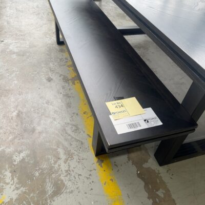 EX DISPLAY ADLEY BENCH SEAT, AMERICAN ASH, STAINED JAPAN BLACK 1900MM SOLD AS IS