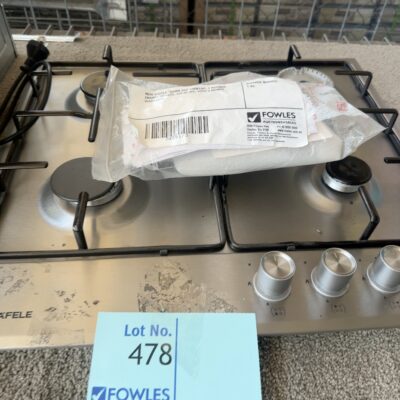 NEW HAFELE 600MM GAS COOKTOP, 4 BURNER ENAMEL TRIVETS, 539.40.001, WITH 3 MONTH WARRANTY