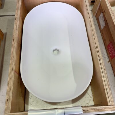 STONE VANITY BASIN SYLVIA595 MATTE WHITE
