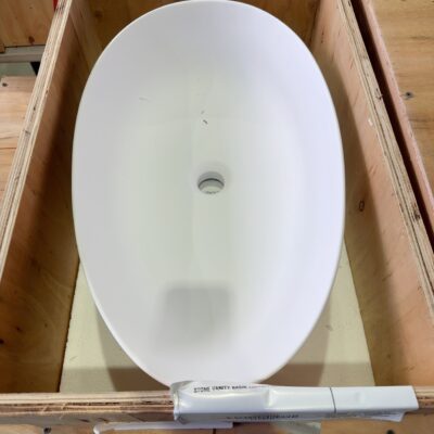 STONE VANITY BASIN ZOEY605 MATTE WHITE