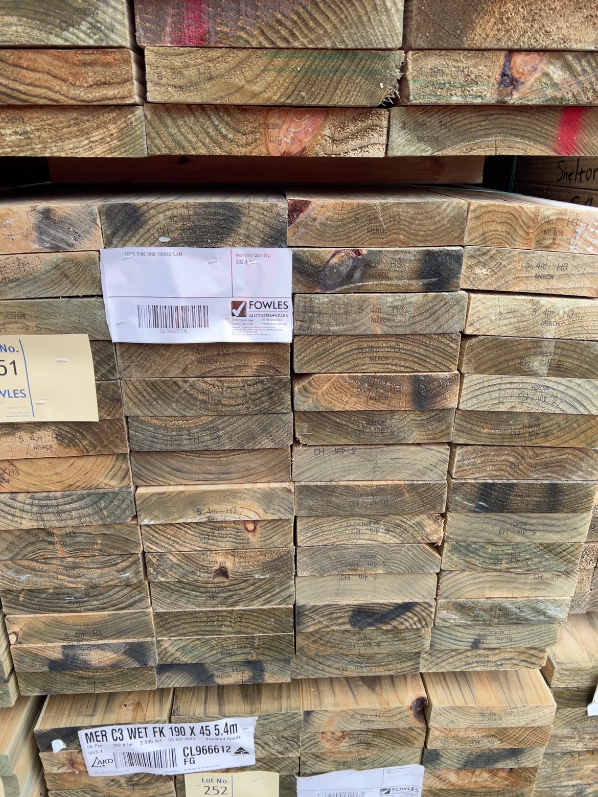 TRTD PINE RHD 190X45 5.4M