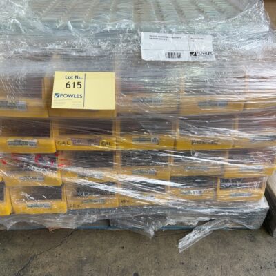 PALLET OF ASSORTED BOLTS AND STORAGE BINS/RACKS SOLD AS IS