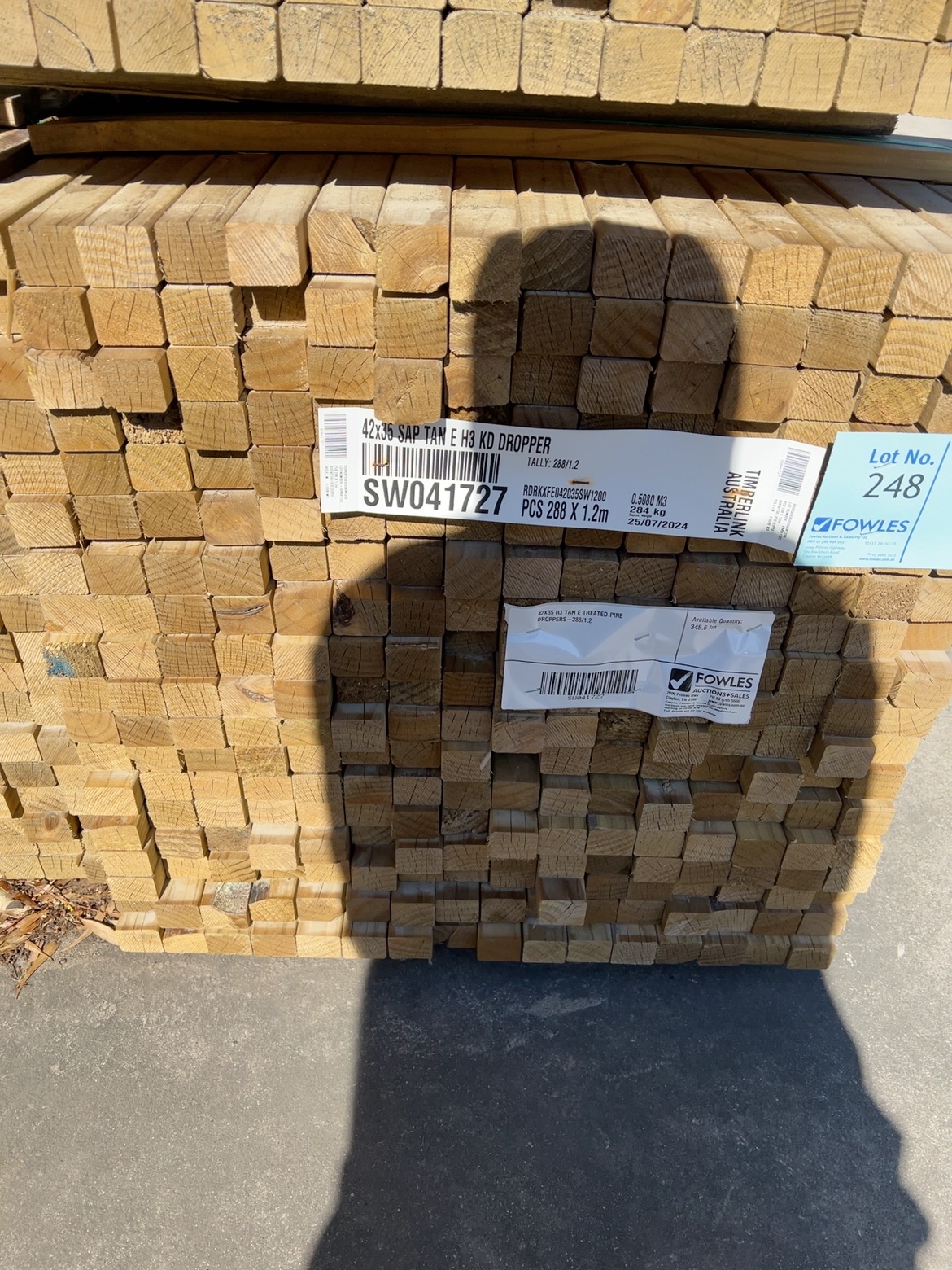 42X35 H3 TAN E TREATED PINE DROPPERS-288/1.2