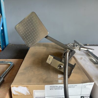 ARCISAN WALL MOUNT SQUARE SHOWER WITH DIVERTER & HAND SHOWER BRUSHED GUN METAL, AR023940.GM