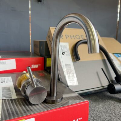 ICON BASIN SET WITH HOB MOUNTED MIXER ICE GREY A69.00.V6.10