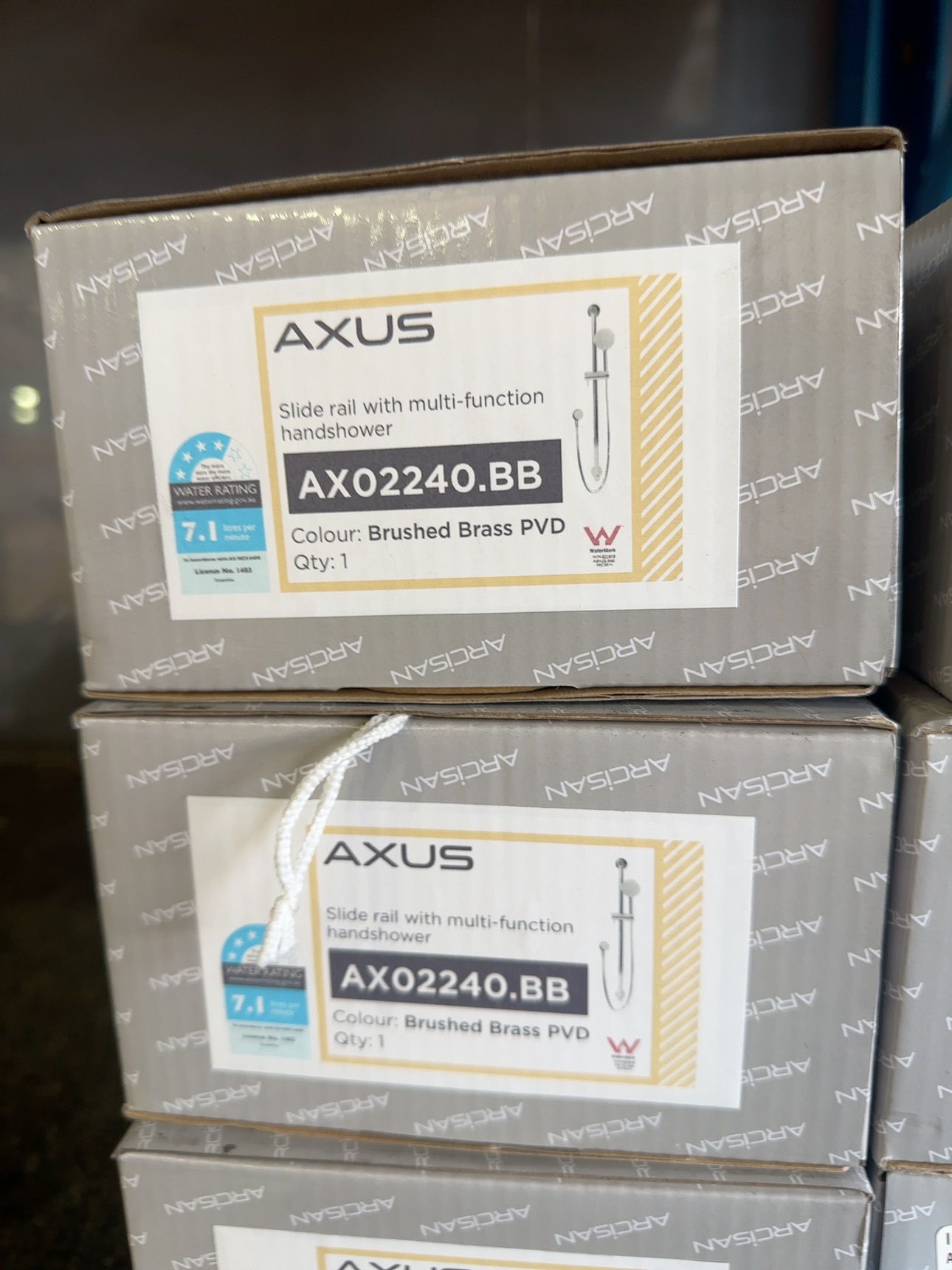 AXUS MULTIFUNCTION HANDSHOWER SLIDE RAIL SET, BRUSHED BRASS AX02240.BB