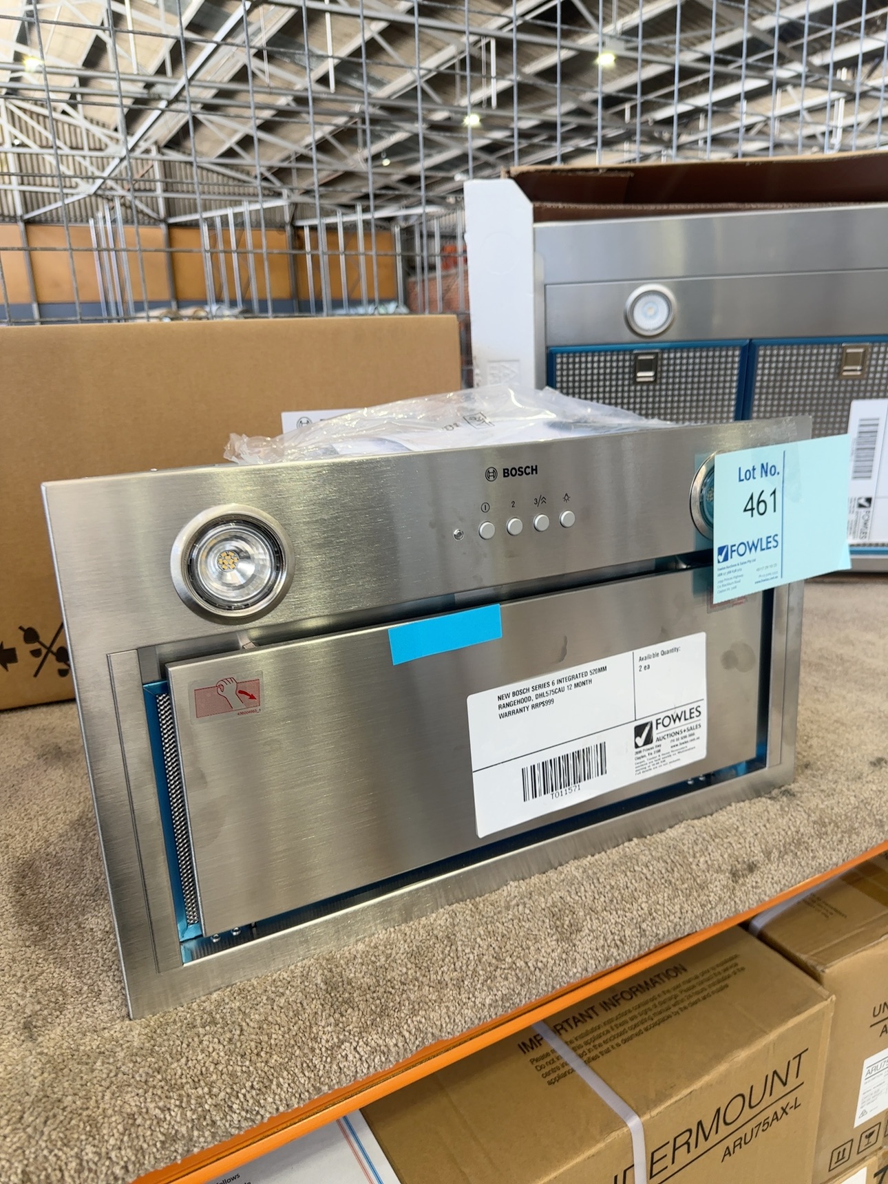 NEW BOSCH SERIES 6 INTEGRATED 520MM RANGEHOOD, DHL575CAU 12 MONTH WARRANTY RRP$999