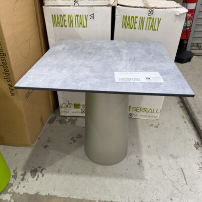 EX EVENT STAGING - CONCRETE PEDESTAL BASE WITH CONCRETE LOOK TABLE TOP SOLD AS IS - NO SCREWS SUPPLIED EX EVENT STAGING - CONCRETE PEDESTAL BASE WITH CONCRETE LOOK TABLE TOP SOLD AS IS - NO SCREWS SUPPLIED